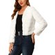 thumbnail image 4 of INSPIRE CHIC Chaqueta de Mujer de Piel Sintética de Manga Larga Recortada Abrigo de Invierno Esponjoso - Elegante y Cómodo L Blanco, 4 of 8