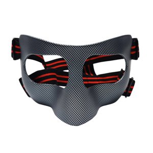 Ioensy - Nariz Guardia Caras Escudo Fútbol Protección Mujeres Hombres Niños Niños Mascarilla Rojo Negro Banda
