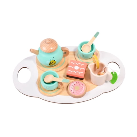 Bothyi - Juego De Té De Madera Princesa Tea Party Time Para Niños Niñas Niños Regalo De Cumpleaños