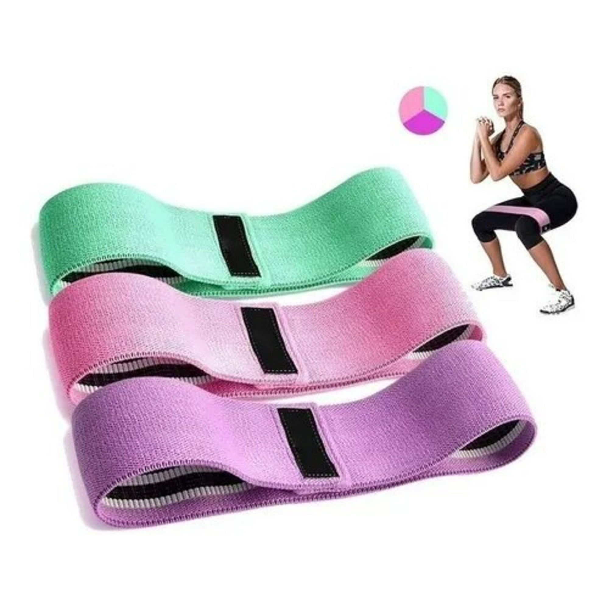 Basko Fitness - Bandas De Resistencia Tela Pack 3 Resistencias