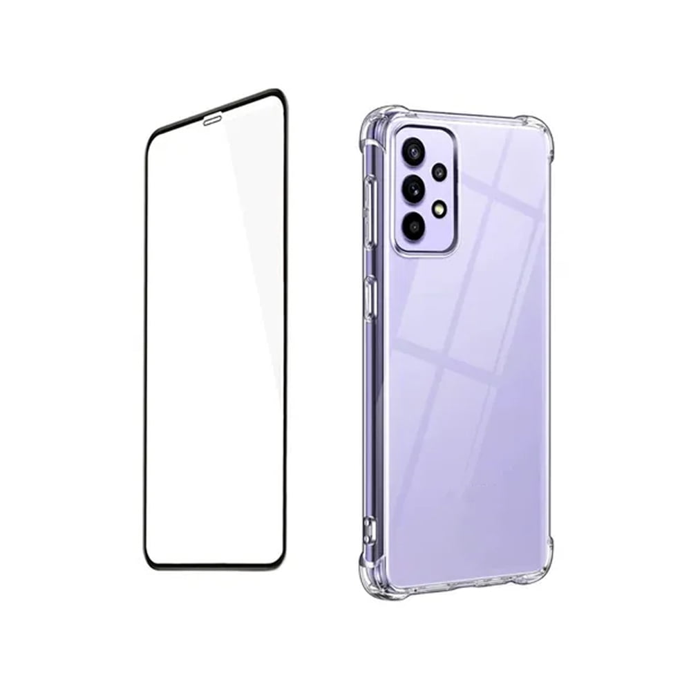 Genérico - Kit Carcasa Para Samsung A72 Antigolpes + Lámina De Cerámica