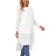 thumbnail image 4 of INSPIRE CHIC Blusas de Mujer con Cuello Redondo de Chifón, Camisas Asimétricas Sueltas de Manga Larga con Abertura Lateral, Tallas M, Color Blanco, 4 of 6