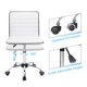 thumbnail image 3 of Silla de Oficina Furmax Sin Brazos Ajustable Giratoria Blanca, 3 of 9