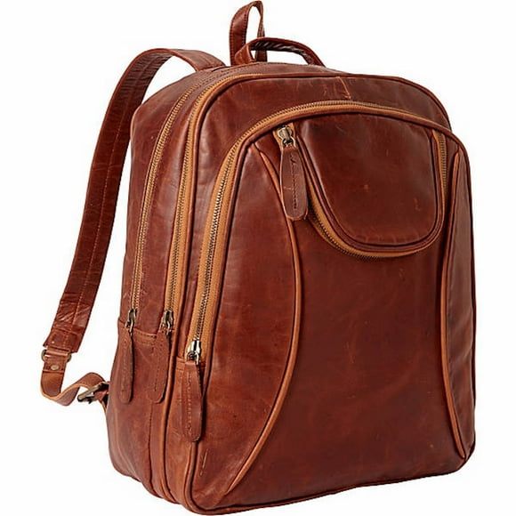 Mochila Sharo Rústica Cuero Marrón