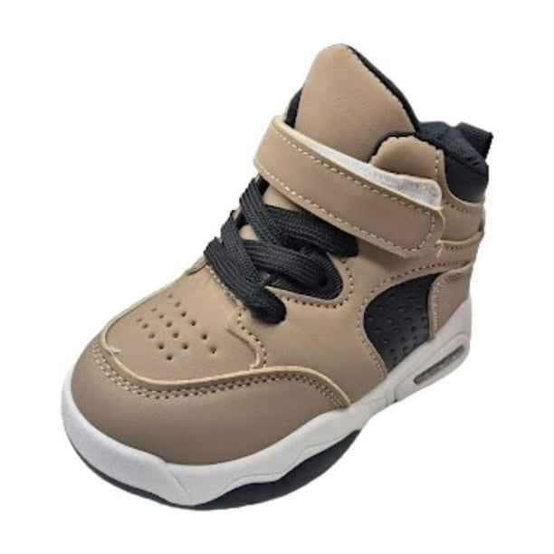 Zapatilla Con Caña Niño Camel