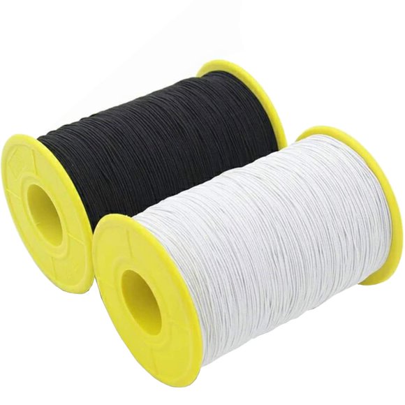 Hilo elástico TIHOOD 500 m 0,5 mm negro y blanco – paquete de 2