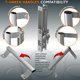 thumbnail image 4 of Juego de puertas corredizas de vidrio T-HAKEN Silver con cerradura con llave de 17 cm, 4 of 6