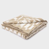 Zahr - Frazada Lana Classic Escocesa 2 P Beige / Blanco