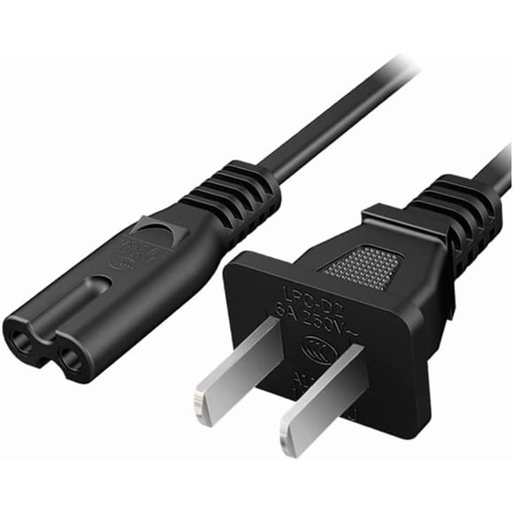 Cable De Alimentación 2 Clavijas 3 Pies C7 Figura 8 Para Tv Ps5