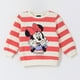 thumbnail image 1 of Polerón Cerrado Niña Rayas Minnie Mouse Blanco Disney, 1 of 4