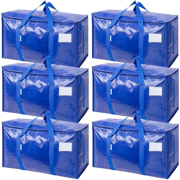 Bolsas de mudanza TICONN extra grandes, paquete de 6 con cremalleras y asas