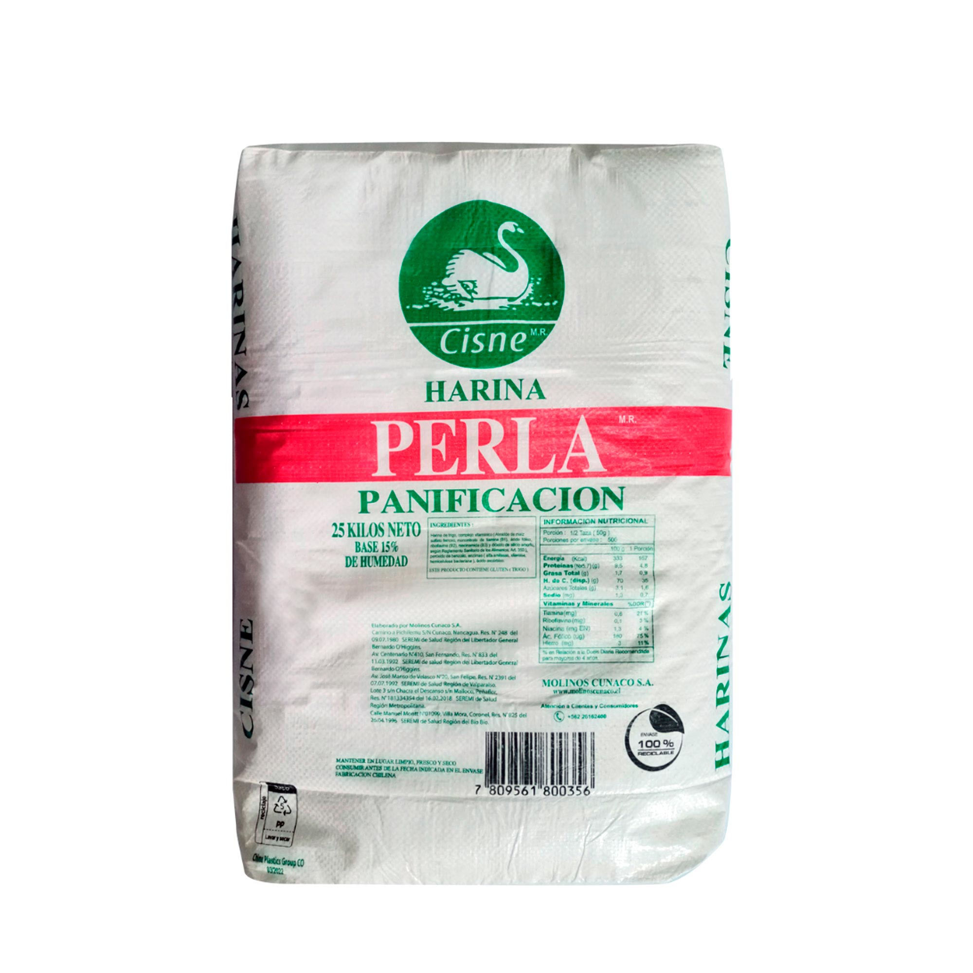 Harina Perla Bolsa 25 kg El Cisne
