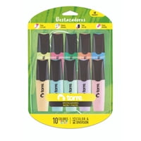 Destacadores Glitter Mini 10 Colores Pastel  Torre