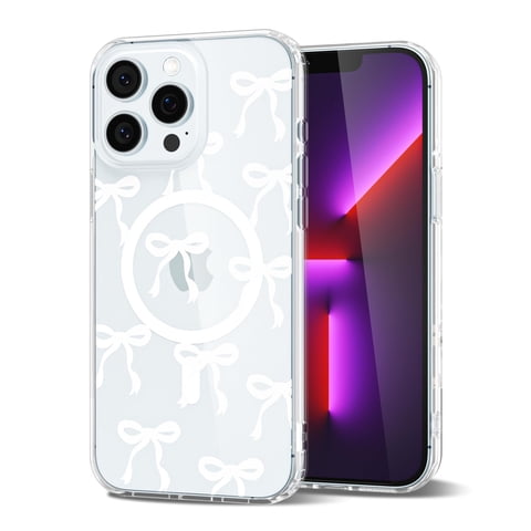 Funda De Teléfono Svanove Para Iphone 13 Pro Clear Bow Coquette White