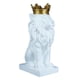 thumbnail image 3 of Estatua Moderna De Cabeza De León, Figura De Animal, Artesanía De Resina Para Estantería De Escritorio, Color Blanco, 3 of 5
