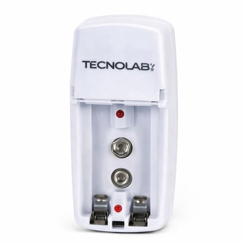 Tecnolab - Cargador Pilas Aa - Aaa - 9V + 2 Pilas Aaa - Ps
