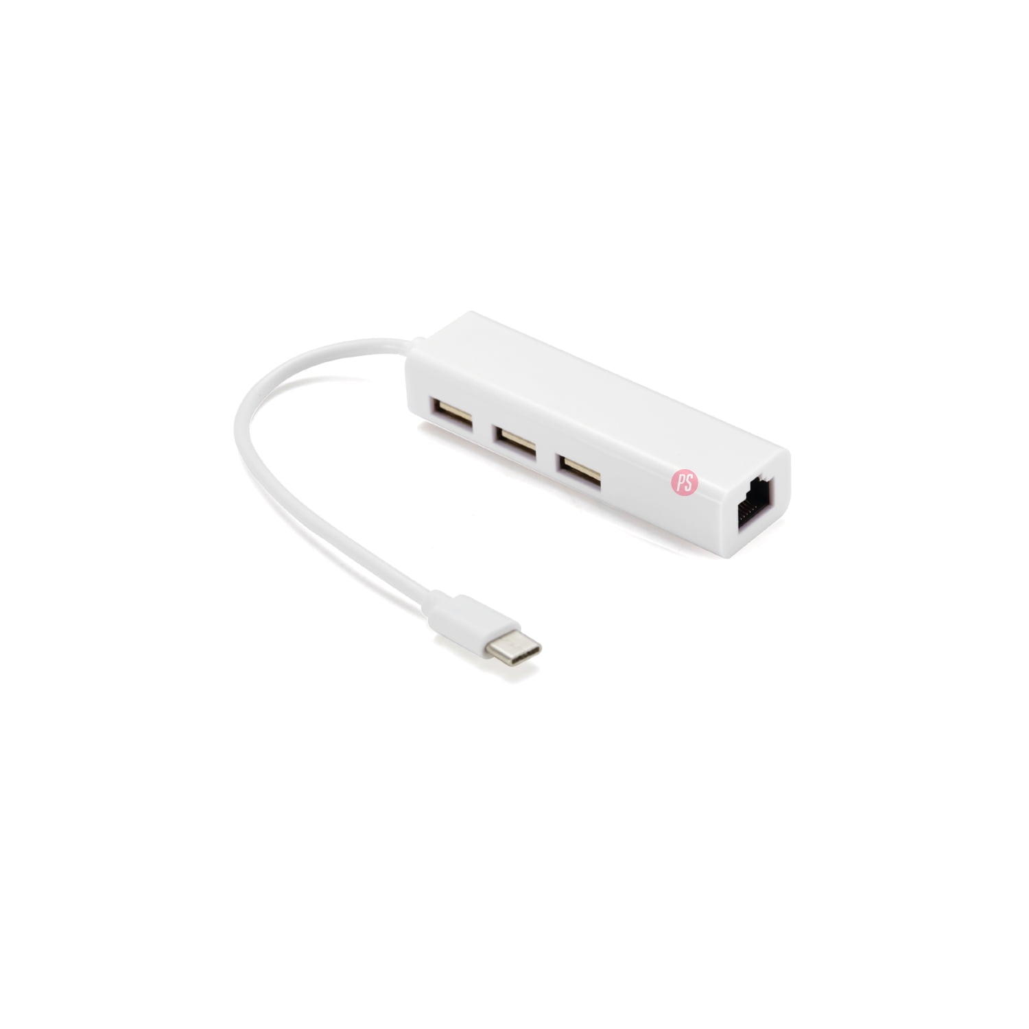 Tecnolab - Hub Usb Tipo C 3 Puertos Y Puerto Ethernet - Ps