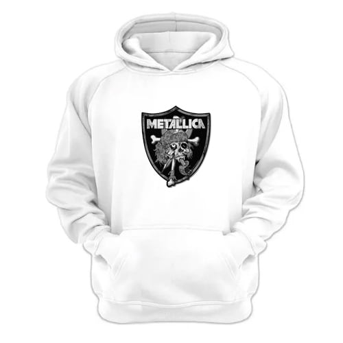 Genérico - Poleron Canguro Metallica Blanco Talla Xs Unisex