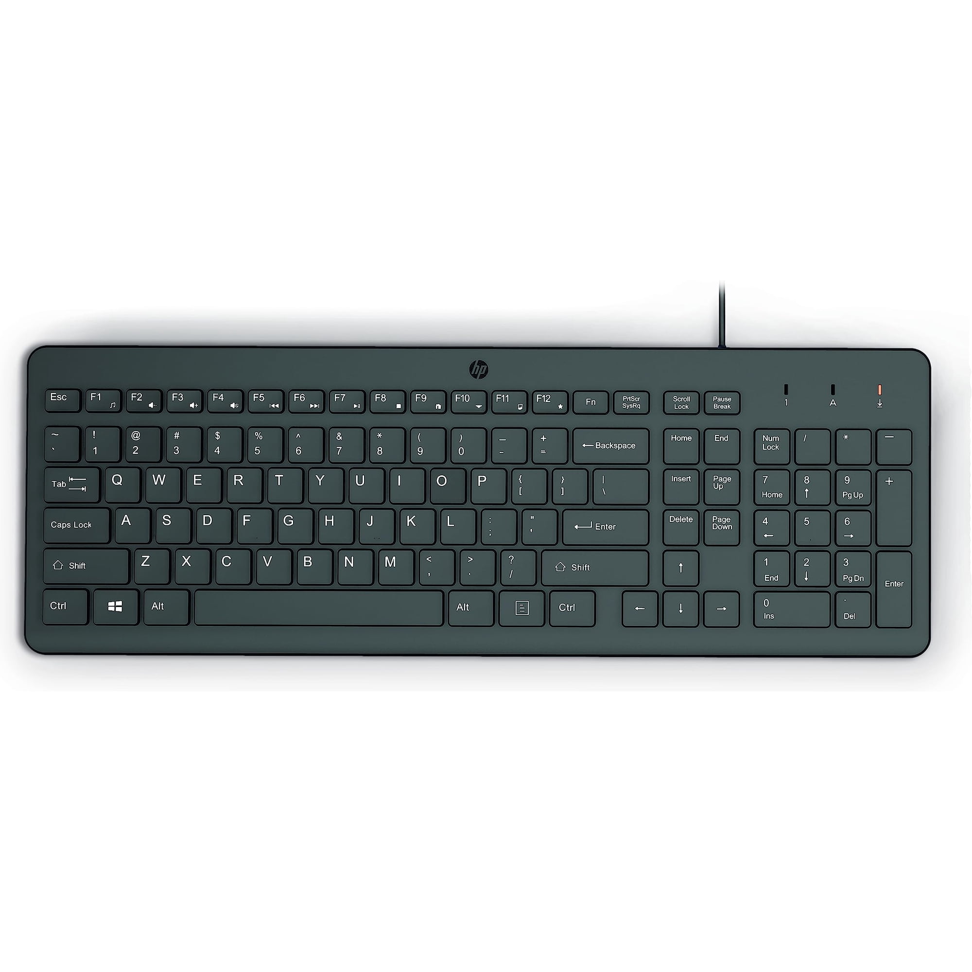 Teclado Hp 150 Con Cable Con Teclado Numérico Usb Negro