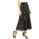thumbnail image 4 of INSPIRE CHIC Falda Floral de Mujer con Volantes en Capas de Chifón Línea A Maxi Falda Negra L, 4 of 8