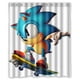 thumbnail image 1 of Cortina de ducha dinámica de Sonic The Hedgehog, juego de cortina de baño con ganchos, tamaño 60 x 72 pulgadas, 1 of 3
