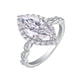 thumbnail image 2 of Anillo de Compromiso de Moissanita Marquesa de 3 Quilates para Mujer Color D VVS1 Anillos de Promesa Aniversario Anillos de Boda de Plata Esterlina 925 Talla 5-9, 2 of 6