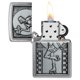 thumbnail image 3 of Bolsillo cromado cepillado con emblema de camarera Zippo Roller, más ligero, 3 of 6