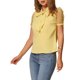 thumbnail image 4 of INSPIRE CHIC Blusa de Mujer para Regreso a Clases con Lazo en el Cuello, Cuello en V, Cuello Alto, Manga Corta de Malla, Talla XL, Amarillo, 4 of 6