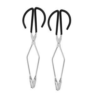 Bothyi - 2 Pinzas De Tijera De 10 Pulgadas Para Barbacoa, Resistentes, Para Asar A La Parrilla Y Picnic.