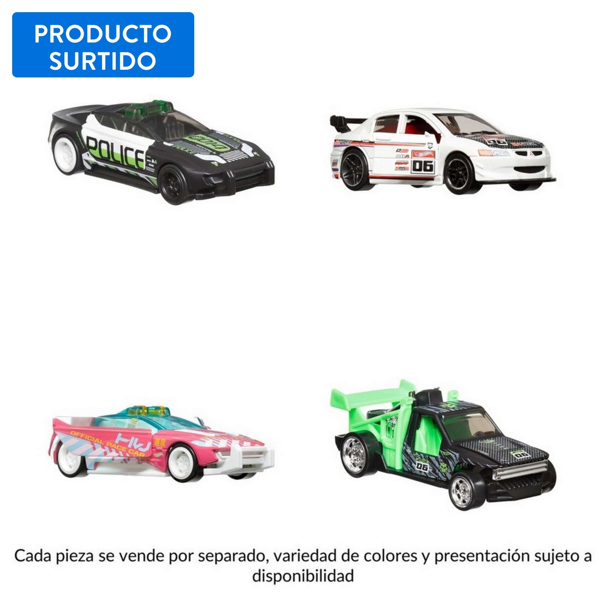 Hot Wheels - Vehículo De Juguete Pull-Back Speeders Surtido 1 Un