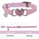 thumbnail image 2 of Heart Bling Cat Collar with Safety Belt and Bell, 8–10 Inches, 2 of 3