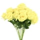 thumbnail image 1 of Flores Artificiales Uxcell Rosas Amarillas Pálidas 12 Piezas, 1 of 3