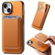 thumbnail image 2 of Funda de Cuero Magnética con Tarjetero para iPhone 14 Plus Cubierta Delgada Amarillo, 2 of 5