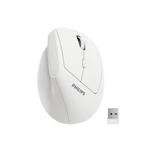 Ratón Philips Ergonómico Vertical 2,4 Ghz Inalámbrico Blanco