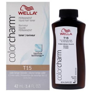 Wella - Tónico Líquido Permanente Color Charm - T15 Rubio Beige Pálido De Para Unisex - Tónico De 1,4 Oz