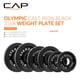 thumbnail image 2 of Juego de pesas CAP Barbell, hierro fundido, negro olímpico, 2,5 kg x2, 5 kg x2, 10 kg x2, 2 of 8