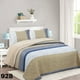 thumbnail image 1 of Cubrecama Quilt Sherpa 1 1/2 Plazas - Beige Tricolor M928, 1 of 2