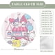 thumbnail image 2 of Sanrio-theme Fitted Round Tablecloths Elastic Edged Table Covers Waterproof Table Cloth for Kitchen Holiday Party Tables Decor 120cm, 2 of 6