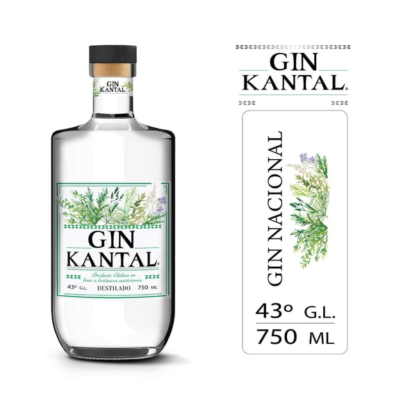 Gin Destilado 43° Botella, 750 cc