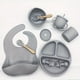 thumbnail image 1 of Baby Feeding Tableware Set, Baby Silicone Bib, Baby Food Bowl, Children Learning Drink Cup,, 1 of 5