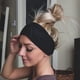 thumbnail image 3 of Diademas para mujer de 18 cm extra anchas, antideslizantes, estilo bohemio, con nudos, para entrenamiento, yoga, turbante de leopardo, accesorios africanos para el cabello (color H), 3 of 6