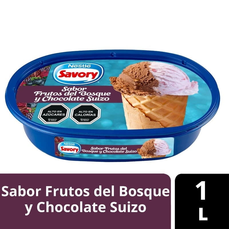 Helado Chocolate Suizo Y Frutos Del Bosque Cassata 1 L Savory