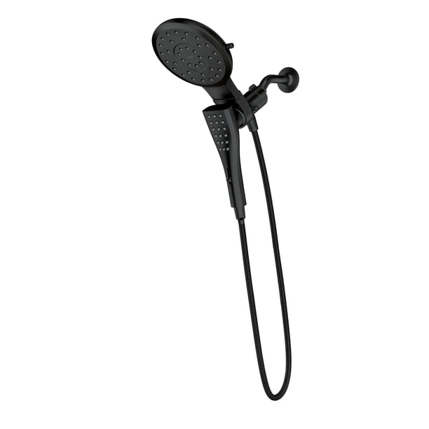 Combo de ducha Moen Verso, negro mate, 8 funciones, 7 pulgadas con manguera de 72 cm