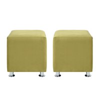 Bodevir - Set Pouf Cali 1C Felpa 12 Pistacho