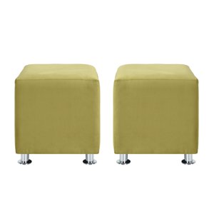 Bodevir - Set Pouf Cali 1C Felpa 12 Pistacho
