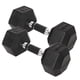 thumbnail image 1 of Par de empuñaduras hexagonales de goma para mancuernas Yes4All, 11,34 kg (25 libras), 1 of 7