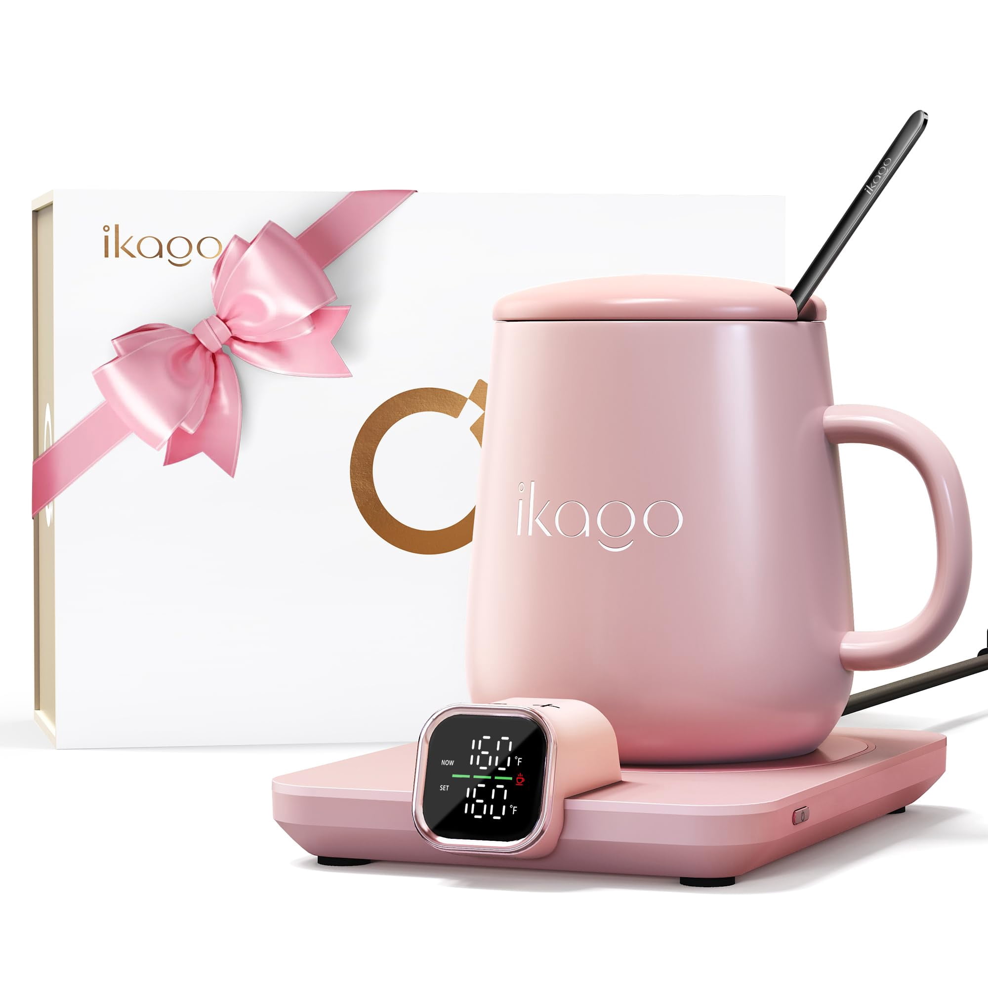 Calentador Inteligente Para Taza De Café Ikago Con Taza De Cerámica De 15 Oz