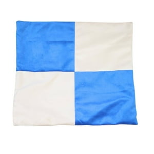 Máxima Design - Funda Cojín Gabriela Azul Blanco Felpa 50X50 Cm