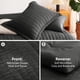 thumbnail image 4 of Juego de cama CozyLux King Seersucker, edredón gris oscuro, 7 piezas, 4 of 8