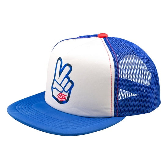 Jockey troy lee trucker peace out white/blue osfa